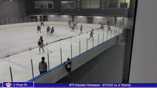 #70 Karsten Hirasawa (D) LA Jr Kings vs Jr Sharks shift