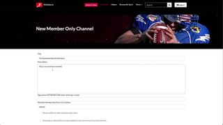 How to Create a Members Only Subscription Channel on Athletes.tv