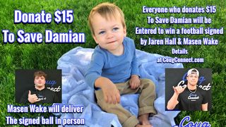 $15 to Save Damian Full Video- Donate @SaveDamian.com & Enter to win an autographed football @CougConnect.com