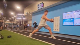 Isaac Gerritsen - Class  of 2027 - Lateral Bounds with med ball - Practice