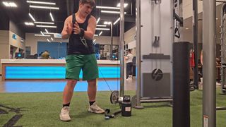 Isaac Gerritsen - C/o 2027 - Single arm - Swiping hands with pully machie - Club rip -  Practice