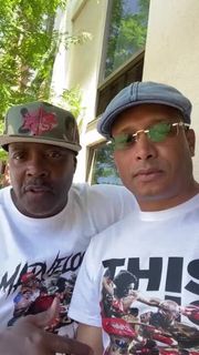 A JAMES HAGLER PROMOTIONS & HECTOR GARCIA DOING A LITTLE BIT OF PROMOTING OF OUR FUTURE GYM