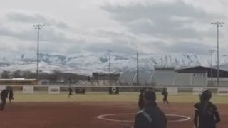 Center field diving catch.