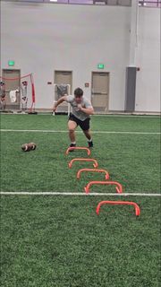 Snap to Sprint bursts over hurdles drill