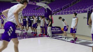 Weber State University President Brad Mortensen visits men's basketball team - November 2024