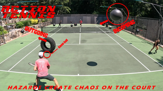 HEAVY TRAFFIC ON THE TENNIS COURT