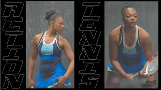 NO LOVE, BUT HERE'S AN ACTION TENNIS KISS