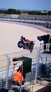 Pedro Acosta's Bike Nearly Takes Out Cameraman at Hungarian Grand Prix